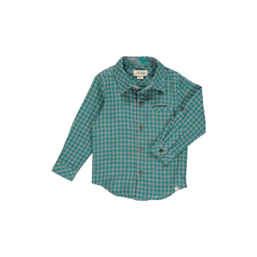 NEW JODIFL boy's weston plaid shirt in green